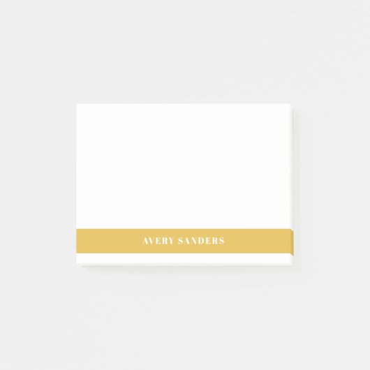Eenvoudig Minimaal Geel Modern Kleurblok Post-it® Notes (Voorkant)
