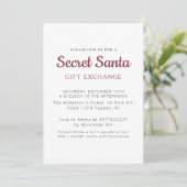 Eenvoudig Minimaal Geheim Kerstfeest Kaart (Staand voorkant)