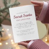 Eenvoudig Minimaal Geheim Kerstfeest Kaart