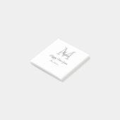 eenvoudig minimaal gelukkig nieuwjaar monogram gri post-it® notes (Schuin)
