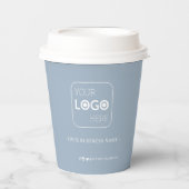Eenvoudig minimaal Gepersonaliseerd Business Logo  Papieren Bekers (Voorkant)