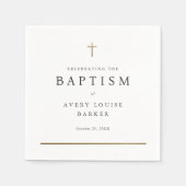 Eenvoudig minimaal Gold Cross Religieuze Baptisme Servet (Voorkant)