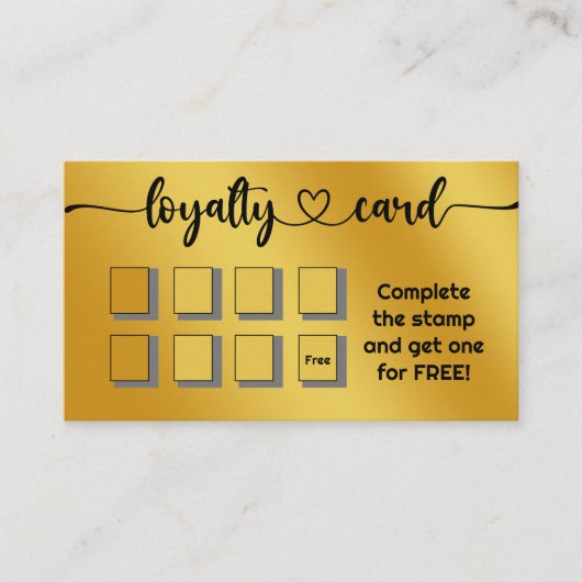 Eenvoudig minimaal goud Voeg je Logo QR-code toe Klantenkaartje (Voorkant)