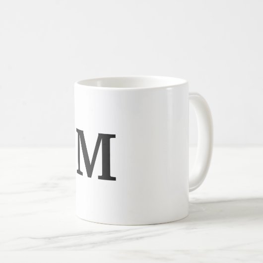 eenvoudig minimaal goudmonogram op maat van modern koffiemok (Voorkant rechts)