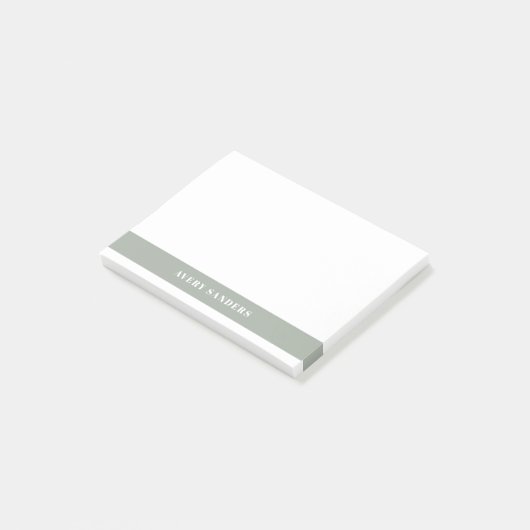 Eenvoudig, minimaal, groen, modern kleurenblok post-it® notes (Schuin)