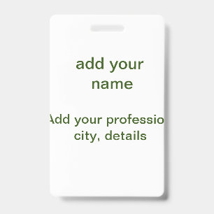 Eenvoudig minimaal groen voeg je tekst naam foto t badge