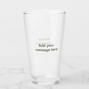 Eenvoudig minimaal groen voeg je tekst naam foto t glas