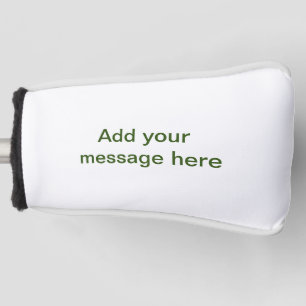 Eenvoudig minimaal groen voeg je tekst naam foto t golfheadcover