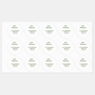 Eenvoudig minimaal groen voeg je tekst naam foto t labels