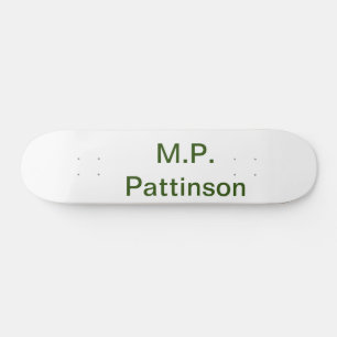 Eenvoudig minimaal groen voeg je tekst naam foto t persoonlijk skateboard
