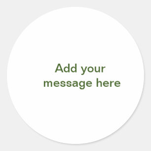 Eenvoudig minimaal groen voeg je tekst naam foto t ronde sticker