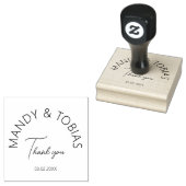 Eenvoudig, minimaal handschrift Bruiloft Rubberstempel (Gestempeld)