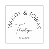 Eenvoudig, minimaal handschrift Bruiloft Rubberstempel (Afrduk)