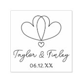 Eenvoudig minimaal hart moderne aangepaste namen b zelfinktende stempel (Design)