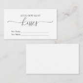 Eenvoudig Minimaal Hoeveel Kusjes Bruids douche Sp Informatiekaartje (Voorkant / Achterkant)