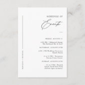 Eenvoudig minimaal huwelijksweekschema informatiekaartje (Voorkant)