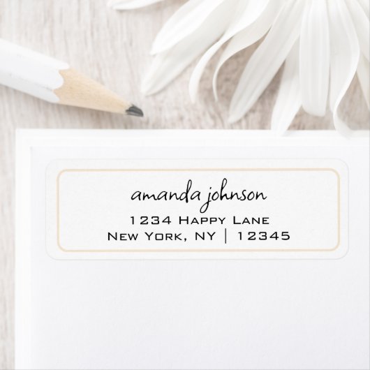 Eenvoudig, minimaal, informeel Casual Cream-label Etiket (Insitu)