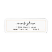 Eenvoudig, minimaal, informeel Casual Cream-label  Etiket (Voorkant)