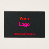 eenvoudig minimaal je eigen logo-oorkaartje toevoe visitekaartje (Voorkant)