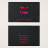 eenvoudig minimaal je eigen logo-oorkaartje toevoe visitekaartje (Voorkant /achterkant)