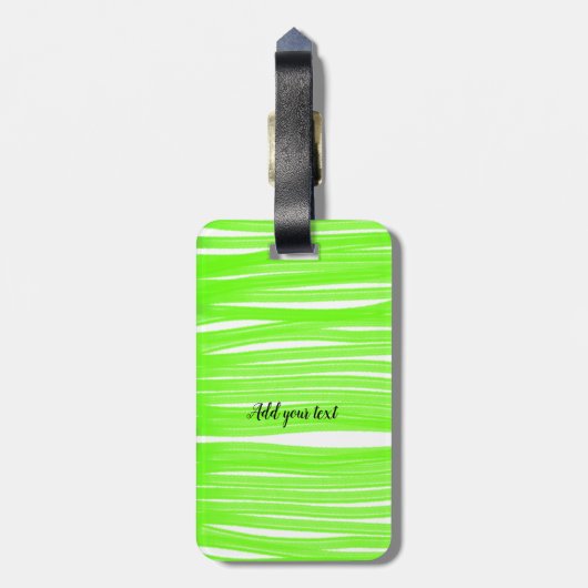 eenvoudig minimaal jouw naam foto monogram water t bagagelabel (Achterkant verticaal)