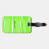 eenvoudig minimaal jouw naam foto monogram water t bagagelabel (Achterkant horizontaal)