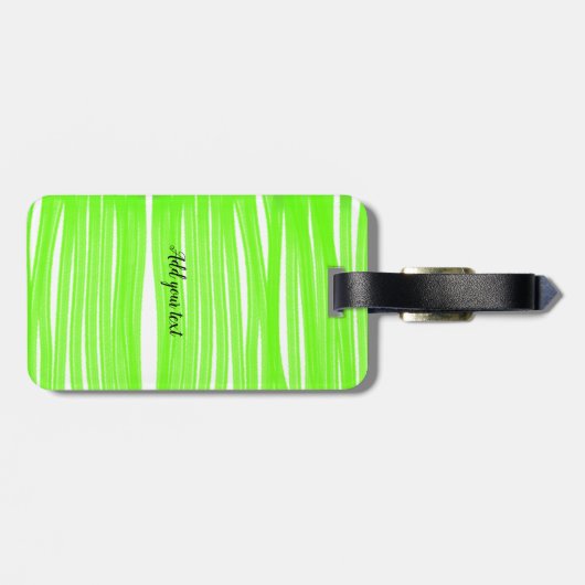 eenvoudig minimaal jouw naam foto monogram water t bagagelabel (Achterkant horizontaal)