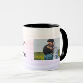eenvoudig minimaal jouw naam foto waterverf coff mok (Voorkant rechts)