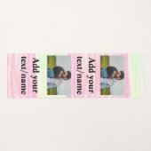 eenvoudig minimaal jouw naam foto waterverf yoga t yogamat (Achterkant (horizontaal))