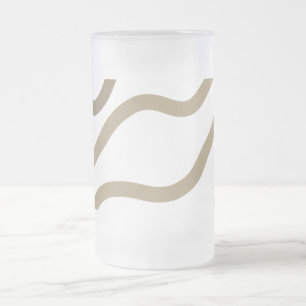 eenvoudig minimaal jouw naam MONOGRAM GROOMSME toe Matglas Bierpul