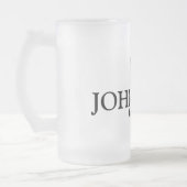eenvoudig minimaal jouw naam MONOGRAM GROOMSME toe Matglas Bierpul (Links)