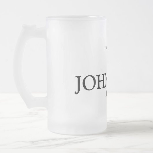 eenvoudig minimaal jouw naam MONOGRAM GROOMSME toe Matglas Bierpul (Links)