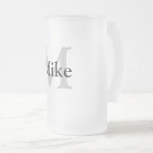 eenvoudig minimaal jouw naam MONOGRAM GROOMSME toe Matglas Bierpul (Voorkant rechts)