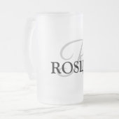 eenvoudig minimaal jouw naam MONOGRAM GROOMSME toe Matglas Bierpul (Voorkant links)