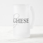 eenvoudig minimaal jouw naam MONOGRAM GROOMSME toe Matglas Bierpul (Voorkant rechts)