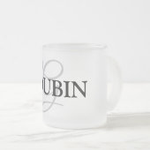 eenvoudig minimaal jouw naam MONOGRAM GROOMSME toe Matglas Koffiemok (Voorkant rechts)