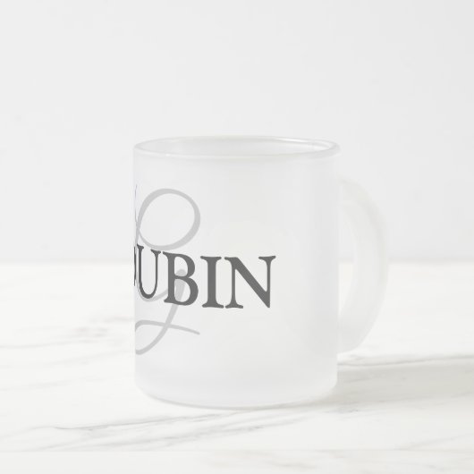 eenvoudig minimaal jouw naam MONOGRAM GROOMSME toe Matglas Koffiemok (Voorkant rechts)