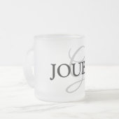 eenvoudig minimaal jouw naam MONOGRAM GROOMSME toe Matglas Koffiemok (Voorkant links)