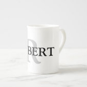 eenvoudig minimaal jouw naam MONOGRAM GROOMSME toe Porselein Kop (Voorkant rechts)