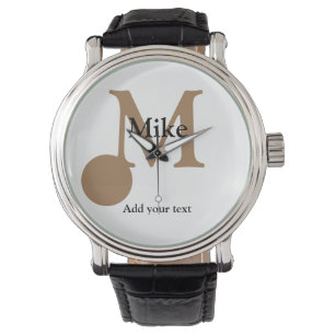 eenvoudig minimaal jouw naam MONOGRAM GROOMSME W t Horloge