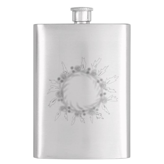 eenvoudig minimaal jouw naam MONOGRAM GROOMSMEN Fl Flacon (Voorkant)