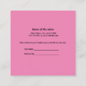 eenvoudig minimaal jouw naam store salon verwijzin aanbevelingskaartje (Achterkant)