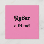 eenvoudig minimaal jouw naam store salon verwijzin aanbevelingskaartje (Voorkant)