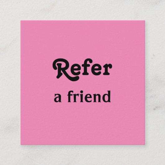 eenvoudig minimaal jouw naam store salon verwijzin aanbevelingskaartje (Voorkant)