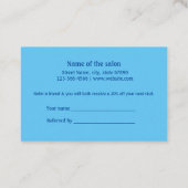 eenvoudig minimaal jouw naam store salon verwijzin aanbevelingskaartje (Achterkant)