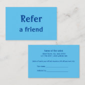 eenvoudig minimaal jouw naam store salon verwijzin aanbevelingskaartje (Voorkant / Achterkant)