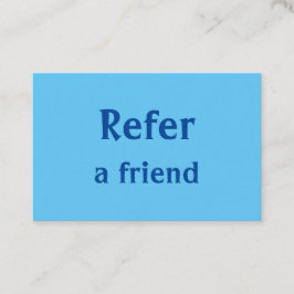 eenvoudig minimaal jouw naam store salon verwijzin aanbevelingskaartje