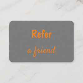 eenvoudig minimaal jouw naam store salon verwijzin aanbevelingskaartje