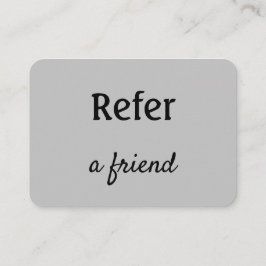 eenvoudig minimaal jouw naam store salon verwijzin aanbevelingskaartje