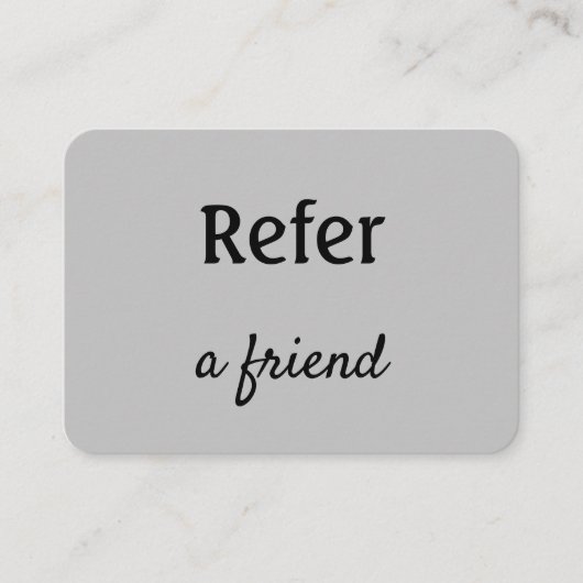 eenvoudig minimaal jouw naam store salon verwijzin aanbevelingskaartje (Voorkant)